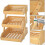3 Tier Bamboo Fruit Basket Storage Rack for Kitchen Bread Snacks 4