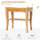 Bamboo Shower Stool with Shelf, Bathroom Seat, Natural 6