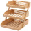 3 Tier Bamboo Fruit Basket Storage Rack for Kitchen Bread Snacks 1