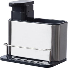 Stainless Steel Soap Dispenser with Sponge Holder Sink Caddy