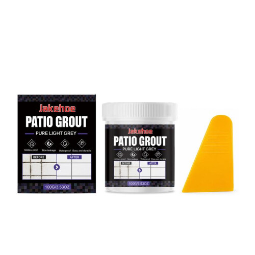 JAKEHOE Grout Light Gray for Tile Floor Wall Kitchen Bathroom Waterproof Mildew Proof