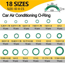 265 Pcs AC O Ring & Gasket Seal Kit for R134a - A/C Compressor Port Seal Washer Kit Long-Lasting Performance