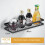 Wall Mount Spice Rack Organizer Kitchen Shelf Black 1