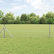 vidaXL Doppelstabmattenzaun 1000 x 40 cm Silber