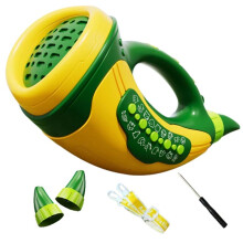 Kids Musical Blow Horn with 30 Animal Sounds Sound Amplifier Toy for Lung Capacity&Fun Birthday Gift Green
