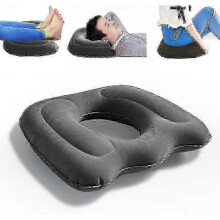 Inflatable Donut Cushion Seat for Pressure Relief, Portable Hemorrhoid Pillow and Anti-Decubitus Pad for Home Use