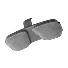 Clip magnetica per occhiali per parasole auto, portaocchiali da auto facile da installare, organizer in finitura pelle
