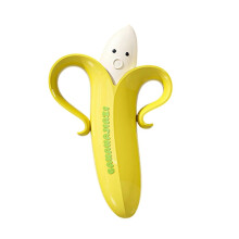 Couteau gratte-cheveux en forme de banane avec poignée ergonomique pour le nettoyage de la salle de bain et de la maison, en plastique durable.