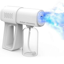 Professionele oplaadbare desinfecterende nevelmachine met elektrostatische ulv-verstuiver en nano-stoompistool, draagbare ontsmettingssprayer voor h