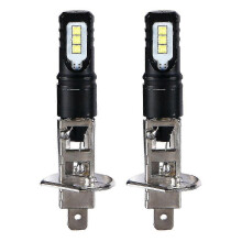 Kit de deux phares à diodes électroluminescentes H1, blanc super lumineux 6000 K, 6000 lm, feux de route, durable et facile à installer