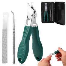 Lot de 3 coupe-ongles robustes pour ongles incarnés, lame en acier inoxydable affûtée pour ongles épais et usage de pédicurie