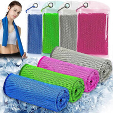Lot de 4 serviettes rafraîchissantes 102 x 30 cm, douces et respirantes, pour le sport, la salle de sport, la course et les activités en extérieur