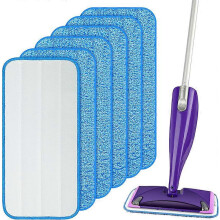 Fregonas reutilizables compatibles con Swiffer WetJet, 6 unidades, lavables de microfibra para limpieza de suelos, grises