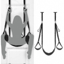 Pariskuntien keinutuoli istuimella, säädettävät hihnat, kantavuus 136 kg, kestävä nailon, helppo kuljettaa matkalle