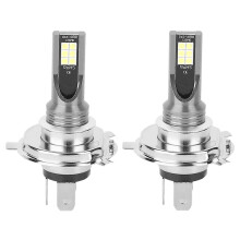 Lot de 2 ampoules antibrouillard à 12 LED 3030, 24 W, pour voiture et moto, culot H4, lampes de remplacement pour véhicules
