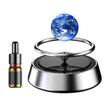 Rotating Solar Car Air Freshener Planet Design Aromatherapy Ornament for Interior Decoration Continuous Fragrance