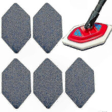 Juego de 5 cabezales de repuesto para fregona y cepillo de baño con almohadillas de esponja y estropajo, limpieza duradera de superficies de baño