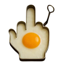 Grappige eiervorm met middelvinger, siliconen mal voor gebakken eieren, voor creatief ontbijt en koken