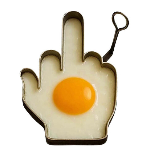 Funny Middle Finger Egg Mold, DIY Kitchen Accessory for Fried Eggs, Unique Silicone Mold for Breakfast and Creative Cooking