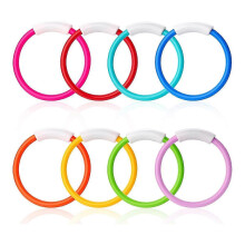 8 Piece Colorful Pool Rings for Kids, Underwater Swimming Training Dive Rings, Floating Pool Game Set