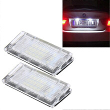 Lot de 2 éclairages de plaque d'immatriculation à LED pour BMW E46 4 portes (1998-2003), ampoules de remplacement blanc brillant