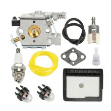 Kit carburatore per motosega, compatibile con CS3000 e CS3400, A021000231 e A021000760, WT-589-1 e WT-402, con candela e set linea carburante