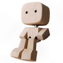 Figurine en bois bancale avec jambes instables pour tableau de bord de voiture ou décoration de bureau, ornement artisanal charmant pour la maison e
