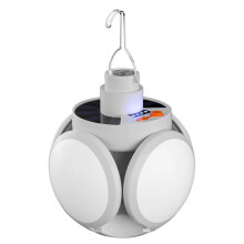 Lampe torche rechargeable à panneau solaire, lanterne LED portable pour camping et veilleuse de secours, lampe frontale extérieure à recharge USB