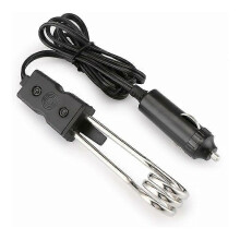12V Automatic Car Immersion Water Heater for Coffee and Liquids, Portable Black Electric Heating Rod