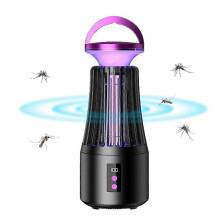 Lampe tue-moustiques électrique 3500 V, piège à insectes silencieux avec veilleuse pour intérieur, sûre et efficace