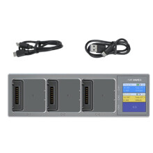 3 in 1 Charging Hub for 3 Battery Charger with Digital Display Screen USB Charging Cable