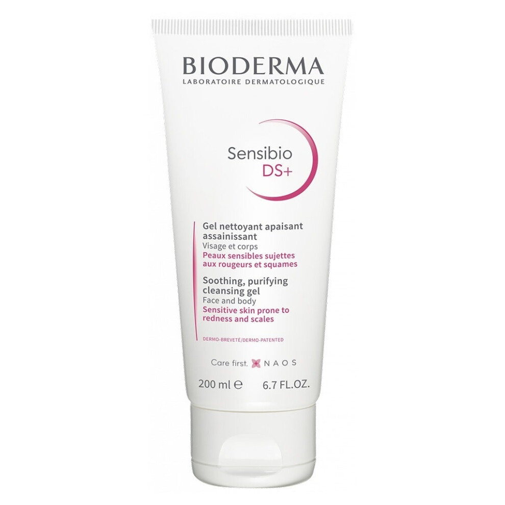 Bioderma Sensibio DS+ Cleansing Gel |Soothing Anti-Redness Face & Body Cleanser - 200ml