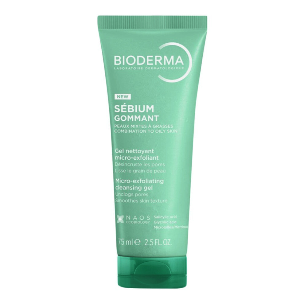 Bioderma Sebium Micro-Exfoliating Cleansing Gel |Purifying Face Wash for Oily & Acne-Prone Skin - 75ml