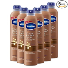 Vaseline Intensive Care Spray Moisturizer For Dry Skin Cocoa Radiant Made With 100% Pure Cocoa Butter 6.5oz (Pack of 6)