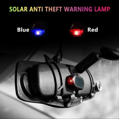 Solar Powered Anti Theft Car Warning Light Flashing LED Vehicle Security System 2