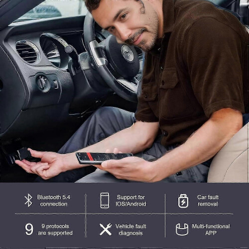 2026 Bluetooth 5.4 Wireless OBD2 Scanner, Car Diagnostic Tool, Code Reader for iOS and Android, Compact and Easy to Use 1