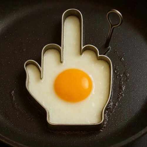 Funny Middle Finger Egg Mold, DIY Kitchen Accessory for Fried Eggs, Unique Silicone Mold for Breakfast and Creative Cooking 2