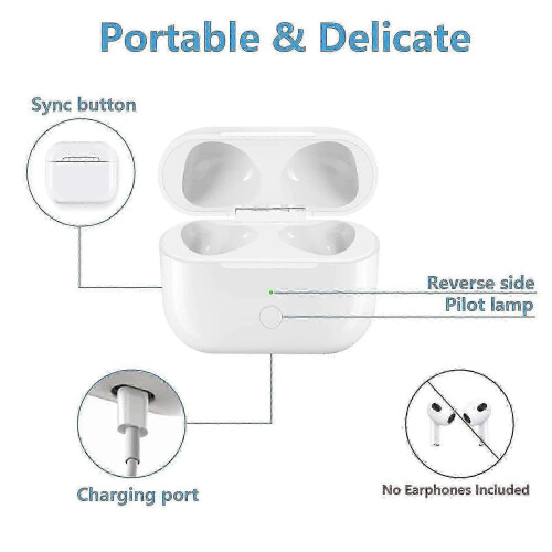 Wireless Charging Case Compatible with AirPods 3rd Generation, Fast Charging, Bluetooth Pairing Sync Button 2