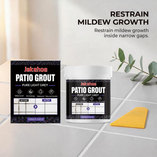 JAKEHOE Grout Light Gray for Tile Floor Wall Kitchen Bathroom Waterproof Mildew Proof 2
