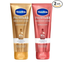 Vaseline Pro VitaB3 Skin Care Serum Burst for Healthy &Supple & Soft 10x Antioxidant Power of Vitamin C with Vitamin B3, Hyaluronic Acid 7.5 fl oz 2Pk