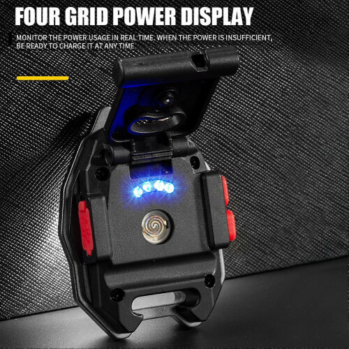Small LED Flashlight 500 Lumens Pocket Compact Torch with Foldable Handle, Bottle Opener and Magnetic Base 1