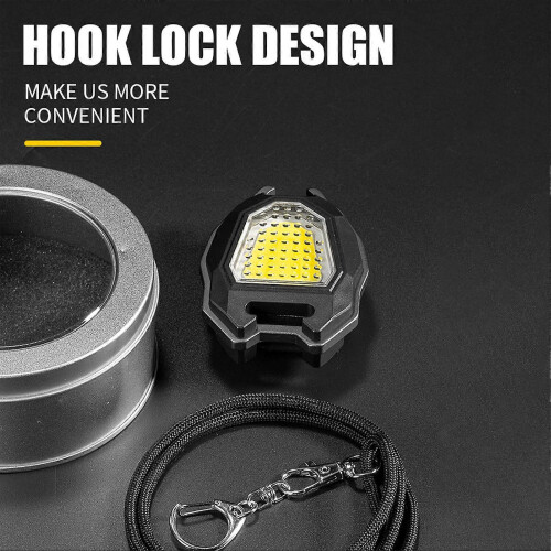 Small LED Flashlight 500 Lumens Pocket Compact Torch with Foldable Handle, Bottle Opener and Magnetic Base 2