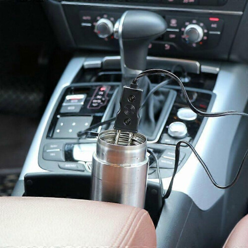 Riscaldatore ad immersione automatico 12 V per auto per caffè e liquidi, asta elettrica portatile nera 2