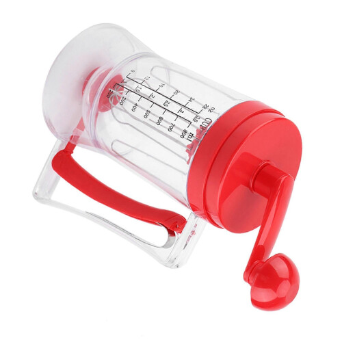 Handheld Manual Pancake and Cupcake Batter Mixer Dispenser Blender for Baking, Easy Grip Kitchen Tool 1