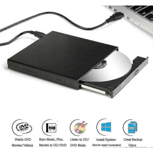 External DVD Drive with CD Burner Combo, USB Interface, Portable Slim External Optical Drive 2