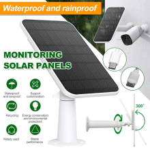 Waterproof 360 Solar Panel For Eufy Eufycam Cam E/2C/2/2 Pro Power Supply