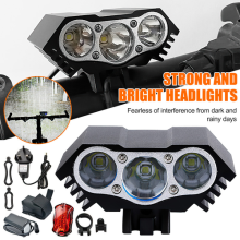 90000LM LED MTB Bike Light Bicycle Torch Front & Rear Lamp Rechargeable UK