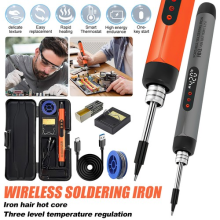 Cordless Soldering Iron Kit, USB Rechargeable Portable Cordless Soldering Tool
