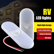 12V Roof Ceiling Interior LED Light Camper Van Bus Boat Caravan Dome Lamp White