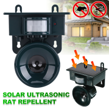 PIR Motion Sensor Solar Ultrasonic Bird Repeller Pest Bat Bird Universal Scarer